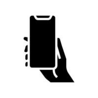 mobile phone glyph icon vector illustration