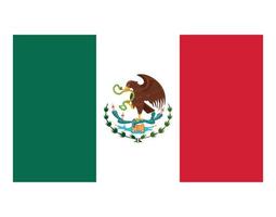 mexican flag emblem vector