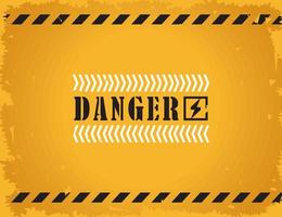 danger word in yellow background vector