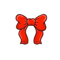 Red bow. Clothing decoration vector