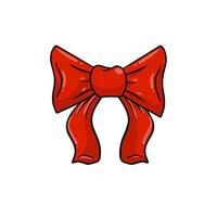 Red bow. Clothing decoration vector