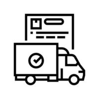 truck logistics service line icon vector illustration