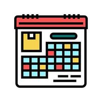 schedule delivery color icon vector illustration