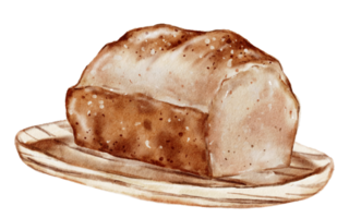 panadería de acuarela, pan, pastel, hornear, pintura a mano png