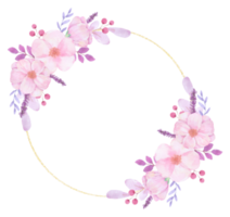 Flower wreath watercolor png