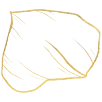 Rose Flower with gold line art png