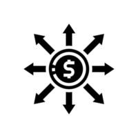 consumption money glyph icon vector illustration