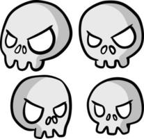 Human skull and crossbones. vector