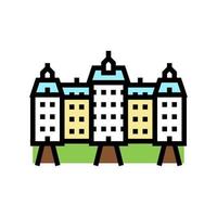 palace house color icon vector illustration