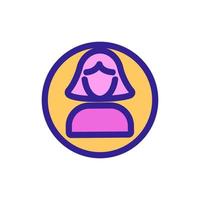 The user icon is a vector icon. Isolated contour symbol illustration