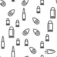 Bullet Ammunition Vector Seamless Pattern