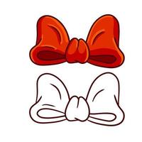 Red bow. Clothing decoration vector