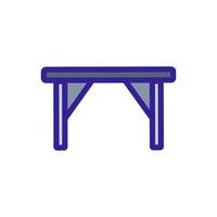 table icon vector. Isolated contour symbol illustration vector