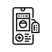 online shop line icon vector illustration