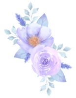 rosa blombukett akvarell png