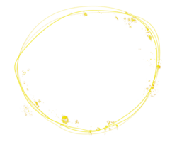 arte de línea abstracta de oro png