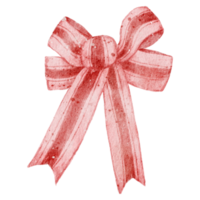 Ribbon bow ornament watercolor clipart png