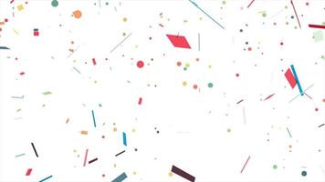 confetti falling on white background, Confetti Explosions Pack, Confetti Particles Pack on a White Background, broadcast falling confetti celebration background video