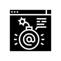 fraud internet problem glyph icon vector illustration