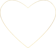 Gold hearts frame and border png