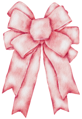 Ribbon bow ornament watercolor clipart 10336109 PNG