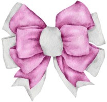 Ribbon bow ornament watercolor clipart png