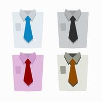 Red tie and shirt collar. Business clothing