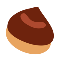 Chestnut cartoon hand drawn PNG file