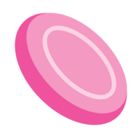 fichier png de dessin animé de frisbee rose