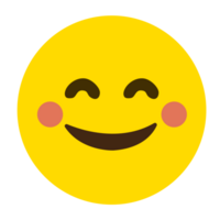 arquivo png emoji sorridente amarelo brilhante