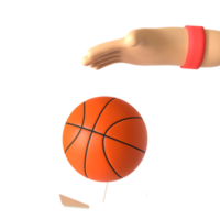 Basketball Holding Hand Gesture 3D rendering isolated on transparent background. Ui UX icon design web and app trend png