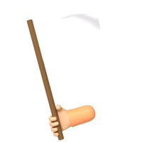 White Flag Holding Hand 3D rendering isolated on transparent background. Ui UX icon design web and app trend png