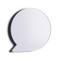 Chat Bubble 3D rendering isolated on transparent background. Ui UX icon design web and app trend png