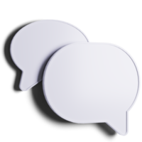 Chat Bubble 3D rendering isolated on transparent background. Ui UX icon design web and app trend png