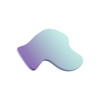 Wavy Visual Abstract 3D rendering isolated on transparent background. Ui UX icon design web and app trend png
