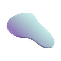 Wavy Visual Abstract 3D rendering isolated on transparent background. Ui UX icon design web and app trend png