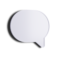 chat bubble 3D-rendering geïsoleerd op transparante achtergrond. ui ux pictogram ontwerp web- en app-trend png