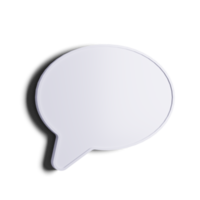 chat bubble 3D-rendering geïsoleerd op transparante achtergrond. ui ux pictogram ontwerp web- en app-trend png