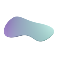 Wavy Visual Abstract 3D rendering isolated on transparent background. Ui UX icon design web and app trend png