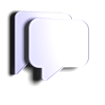 Chat Bubble 3D rendering isolated on transparent background. Ui UX icon design web and app trend png
