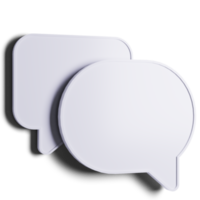 Chat Bubble 3D rendering isolated on transparent background. Ui UX icon design web and app trend png