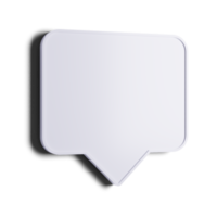 Chat Bubble 3D rendering isolated on transparent background. Ui UX icon design web and app trend png