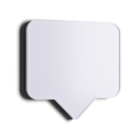 chat bolla rendering 3d isolato su sfondo trasparente. ui ux icona design web e tendenza delle app png