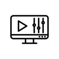 video montage icon vector outline illustration