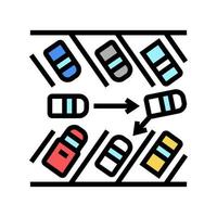 Ilustración de vector de icono de color de estacionamiento diagonal