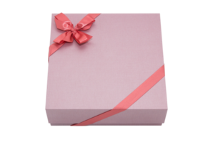 caja de regalo con lazo de cinta aislado png