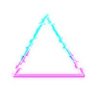 fel triangel neon effekt gränsen transparent bakgrund png