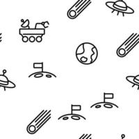 Space Exploration Vector Seamless Pattern