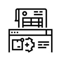 documentation delivery service line icon vector illustration