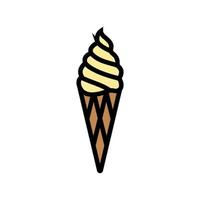 vanilla ice cream color icon vector illustration